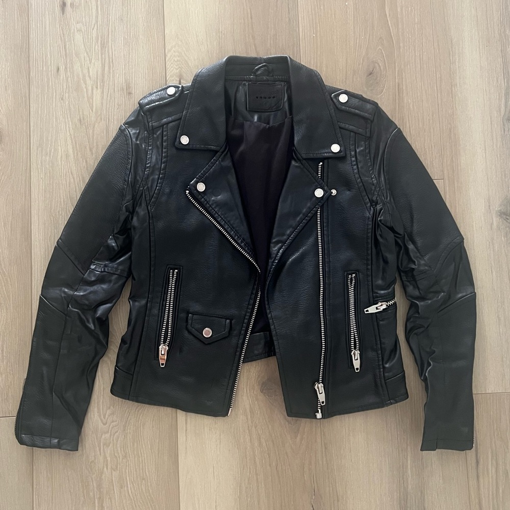 Blank NYC Black Leather Moto Jacket